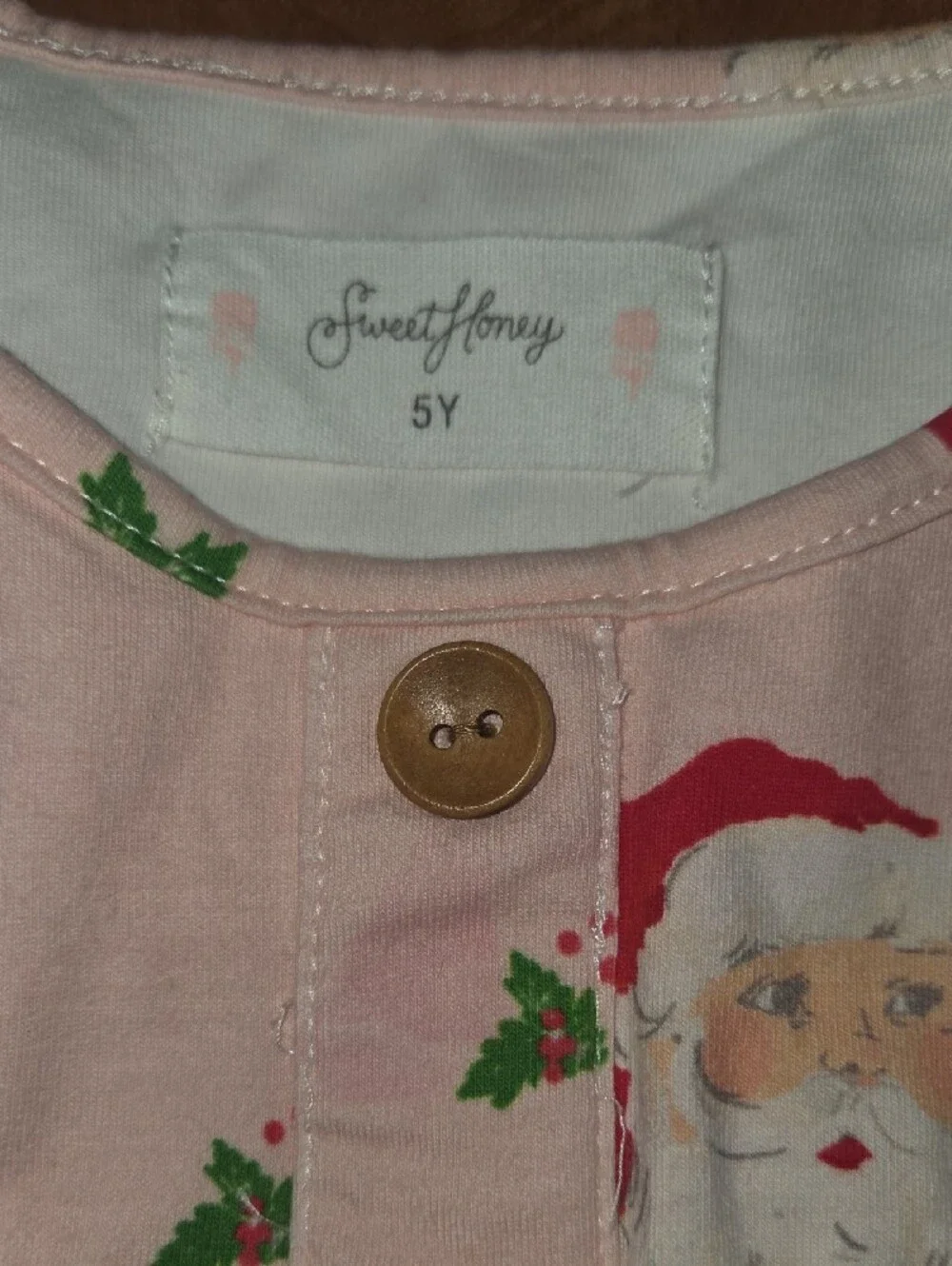 SweetHoney Pink Santa Tunic & Red Polka Dot Leggings Set